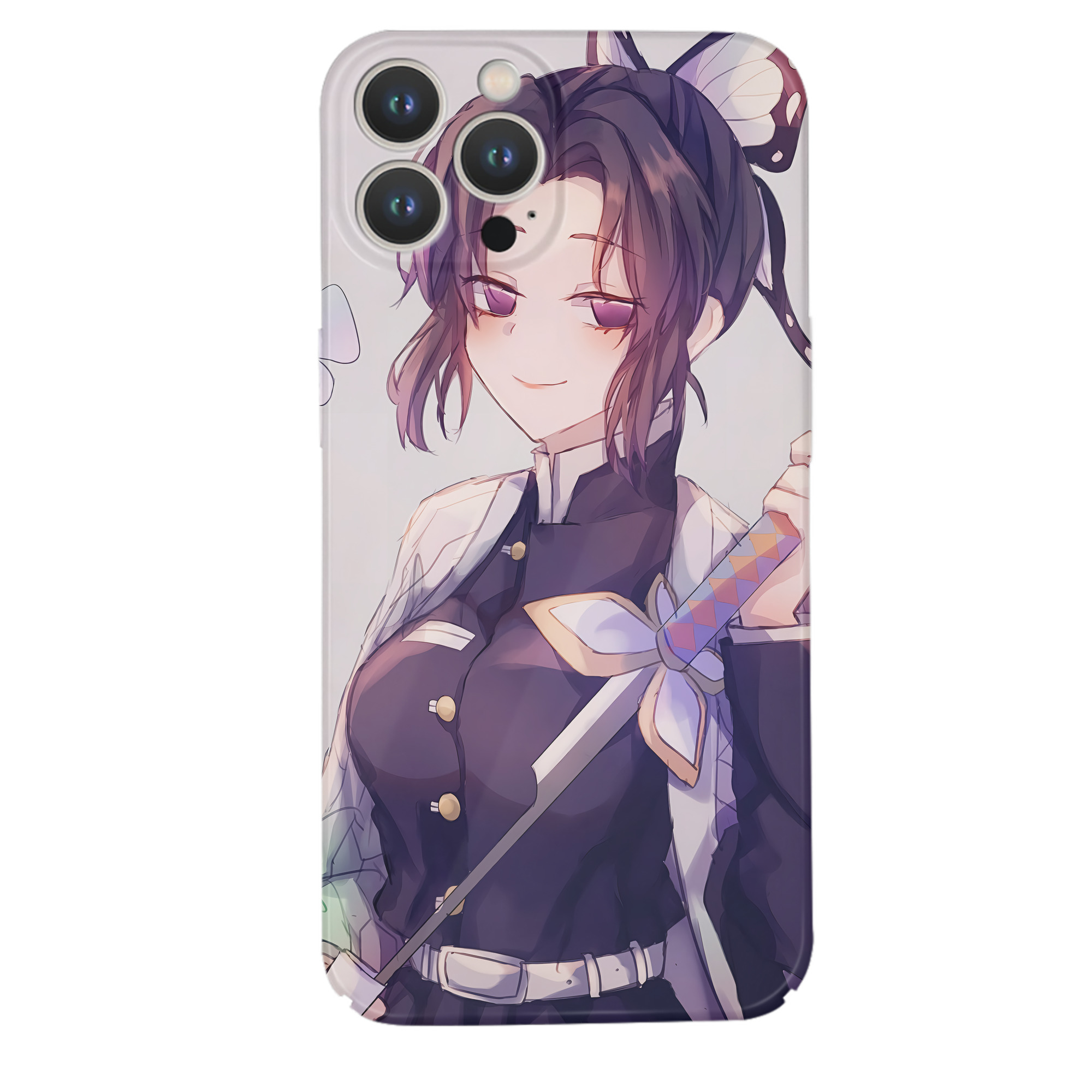 （画像用） 鬼滅の刃（きめつのやいば）蟲柱-胡蝶 しのぶ／こちょう しのぶ Kochou Shinobu 【iPhone 14シリーズ対応】ハードケース